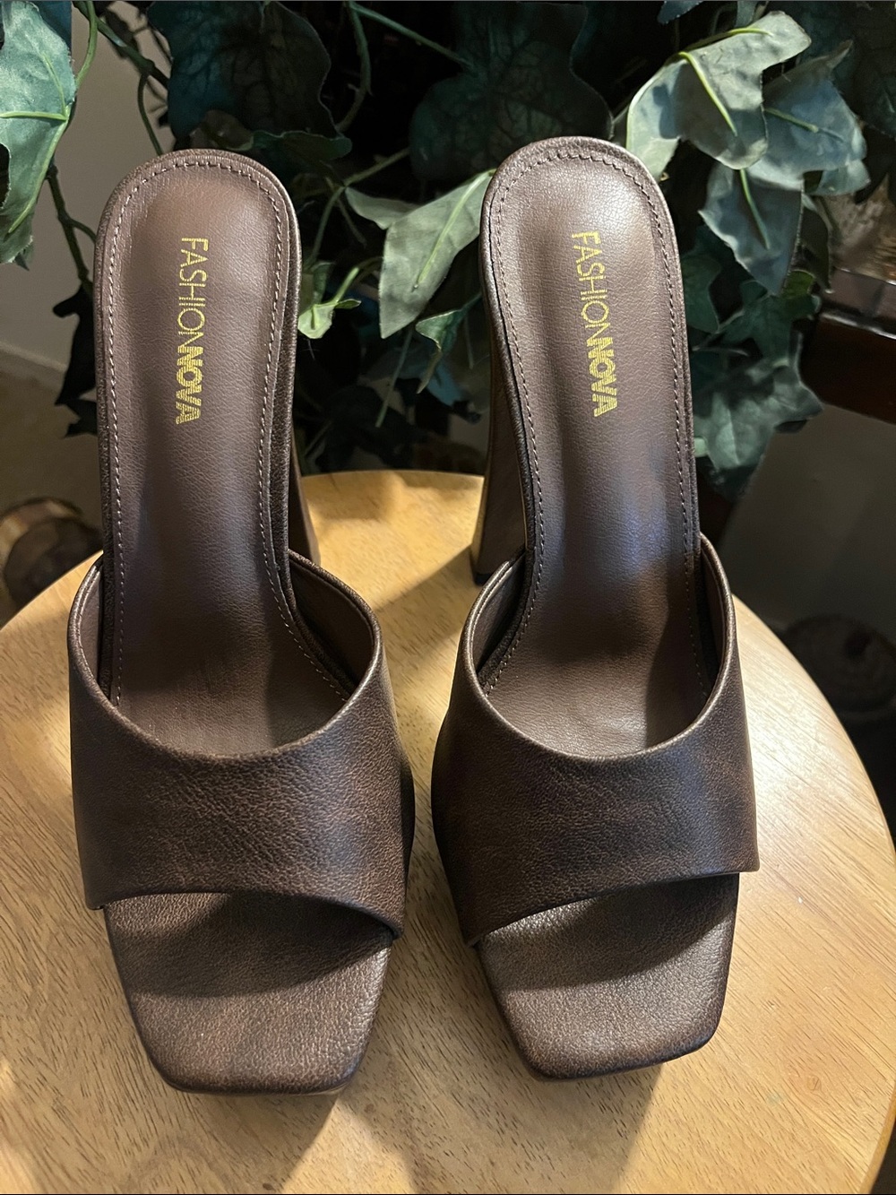 Fashion Nova Vinka Dark Brown Platform Heel